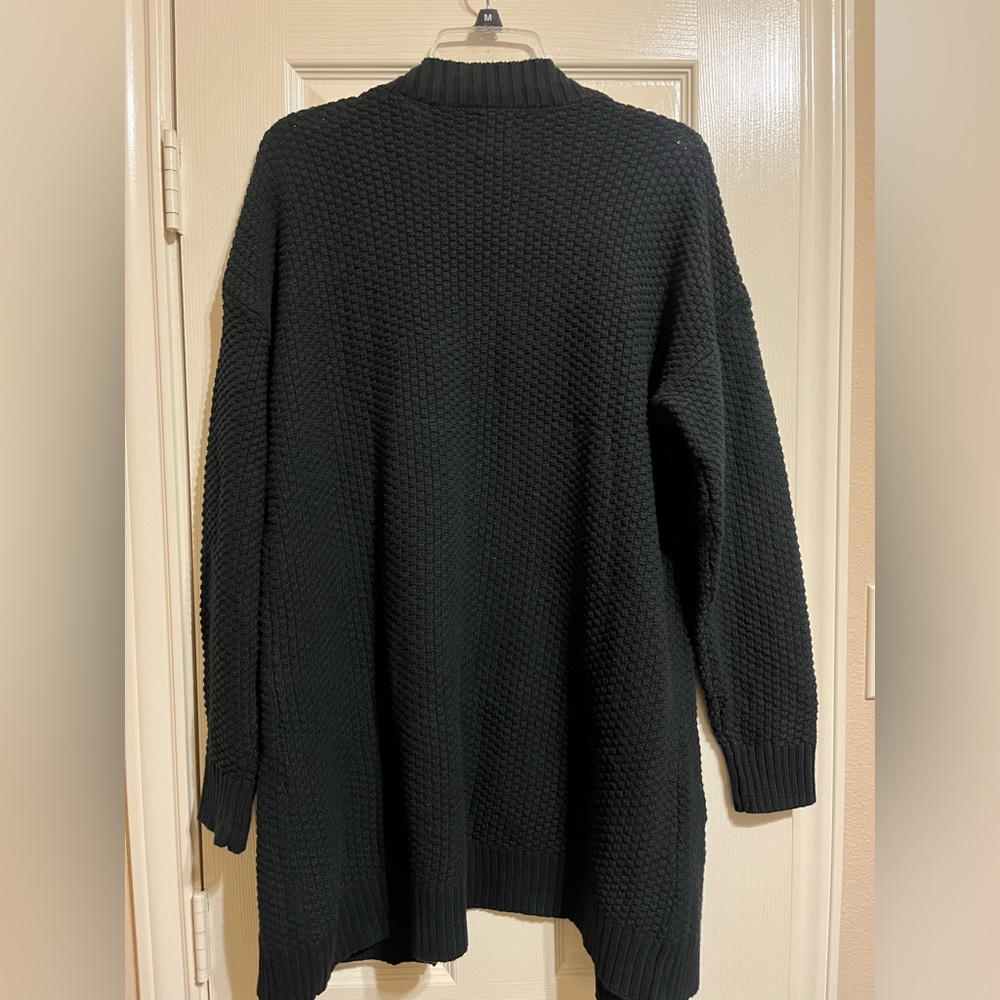 Gap Black Open-Front Cardigan Sweater - Picture 5 of 7